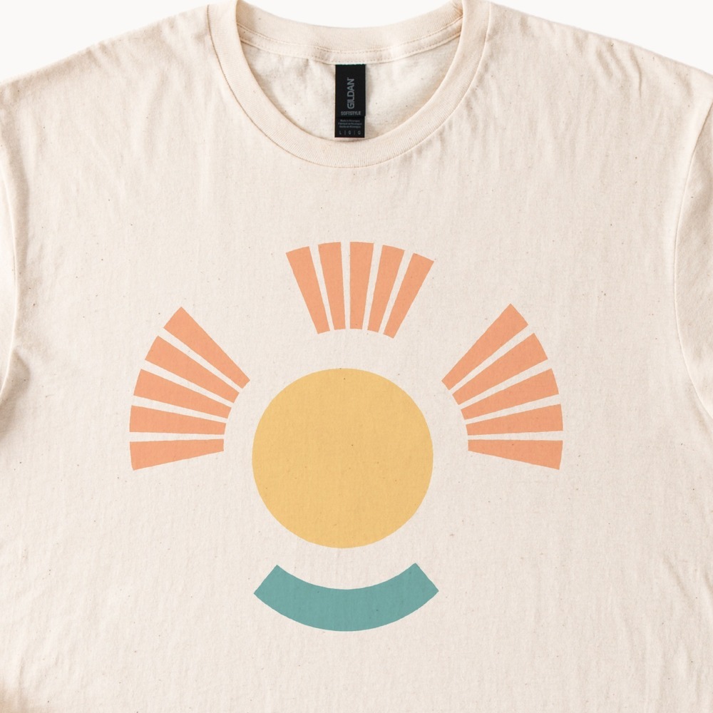Sunburst Abstract Shapes Graphic Tee